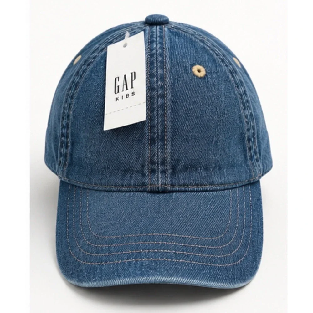 Gap Kids Blue Denim Baseball Cap Hat Adjustable S/M NWT 820348-00-1